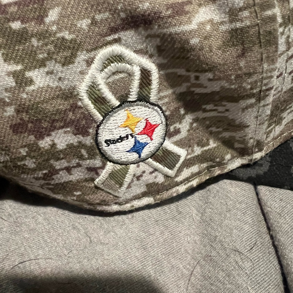 Pittsburgh Steelers Camo Adjustable Hat – NFL Salute to Service - Picture 3 of 4
